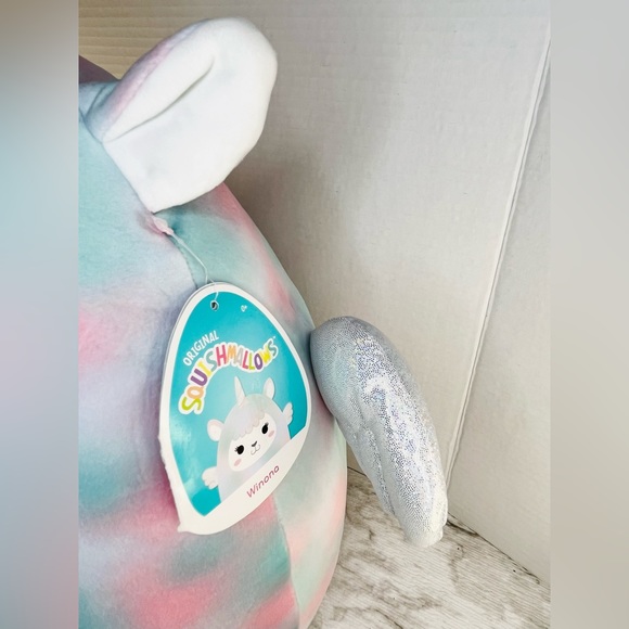 Squishmallows 16” WINONA The LLAMACORN Blue & Pink Unicorn Plush Toy Pegasus - Picture 3 of 6